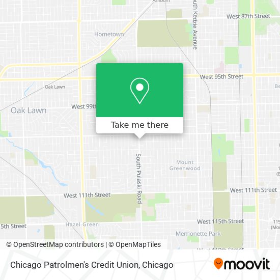 Mapa de Chicago Patrolmen's Credit Union