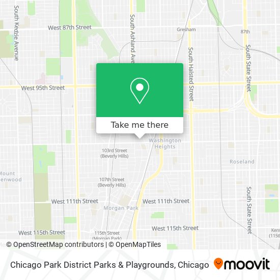 Chicago Park District Parks & Playgrounds map