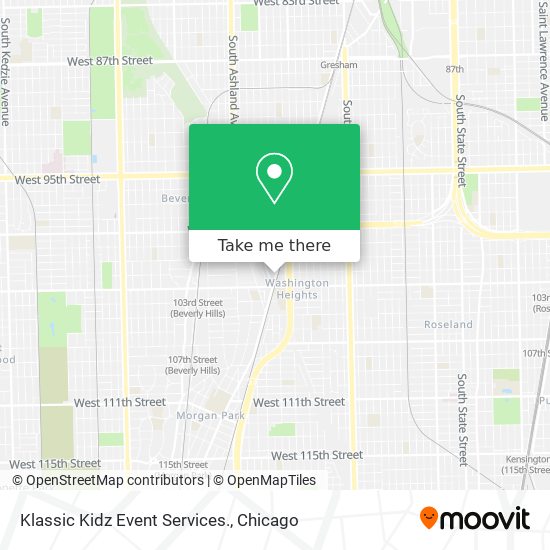 Klassic Kidz Event Services. map