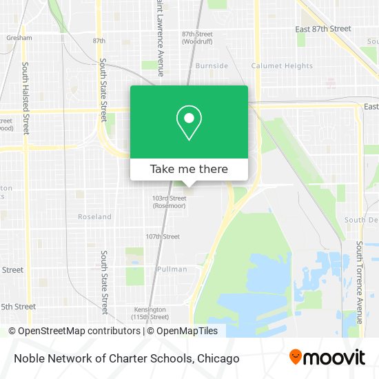 Mapa de Noble Network of Charter Schools
