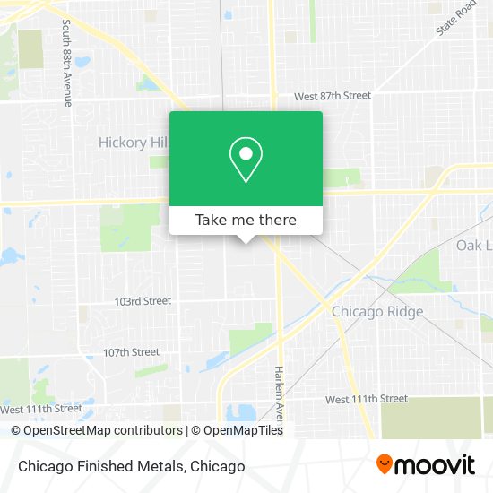 Chicago Finished Metals map