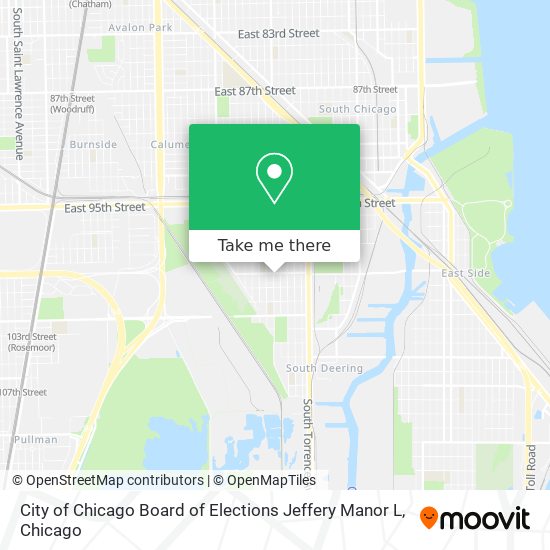 Mapa de City of Chicago Board of Elections Jeffery Manor L