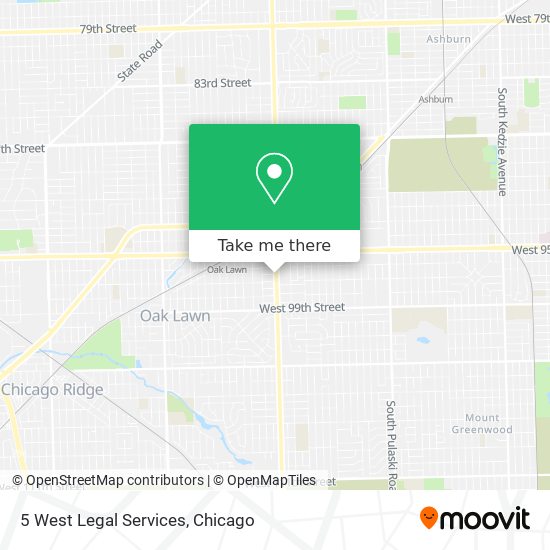 5 West Legal Services map