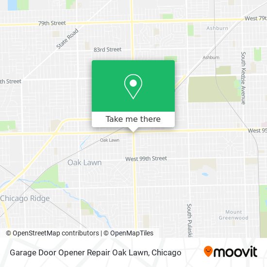 Garage Door Opener Repair Oak Lawn map