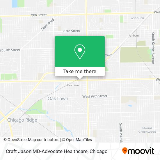 Craft Jason MD-Advocate Healthcare map