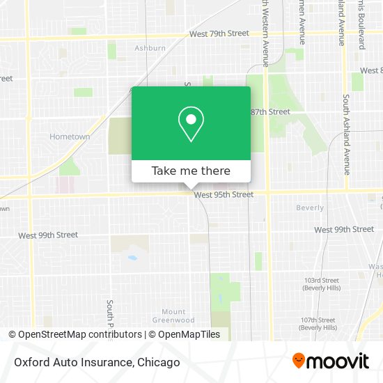 Mapa de Oxford Auto Insurance