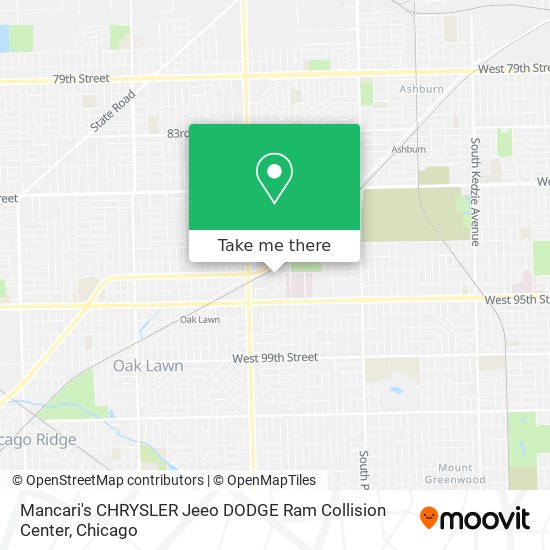 Mancari's CHRYSLER Jeeo DODGE Ram Collision Center map