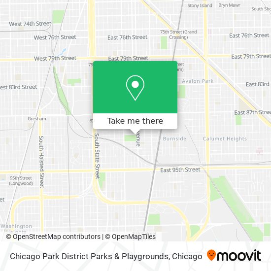 Mapa de Chicago Park District Parks & Playgrounds