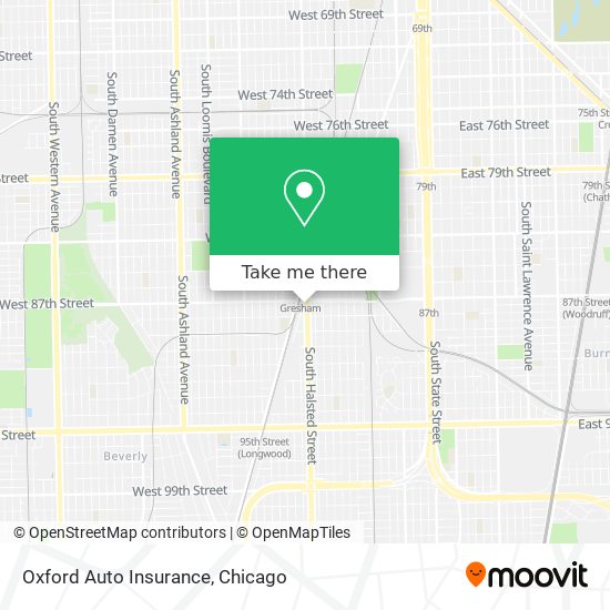 Mapa de Oxford Auto Insurance