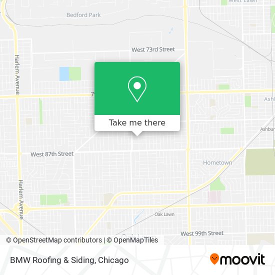 BMW Roofing & Siding map