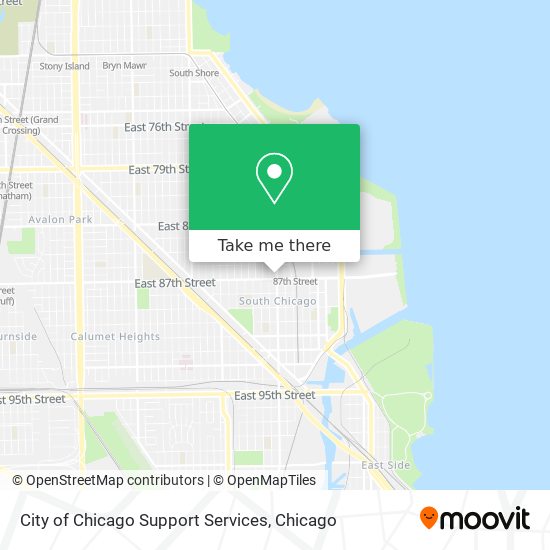 City of Chicago Support Services map