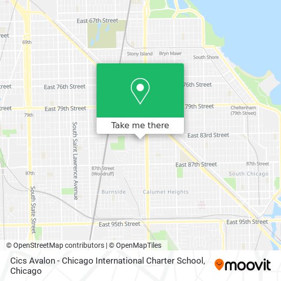 Cics Avalon - Chicago International Charter School map