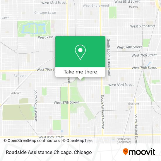 Roadside Assistance Chicago map