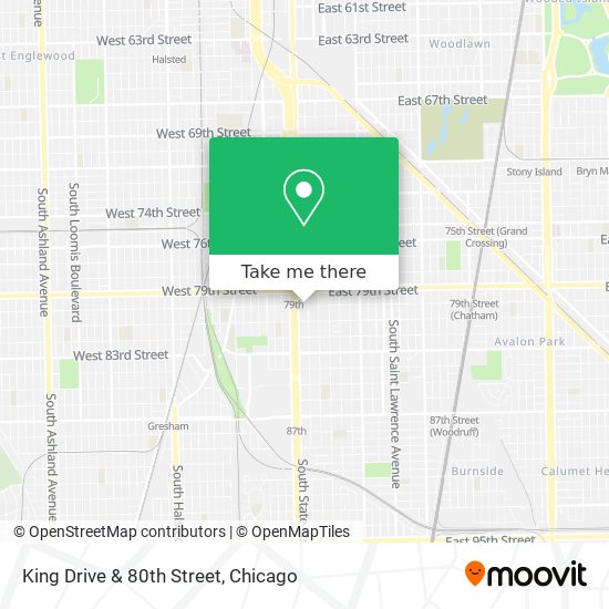 King Drive & 80th Street map