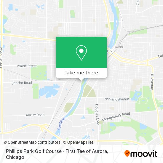 Phillips Park Golf Course - First Tee of Aurora map