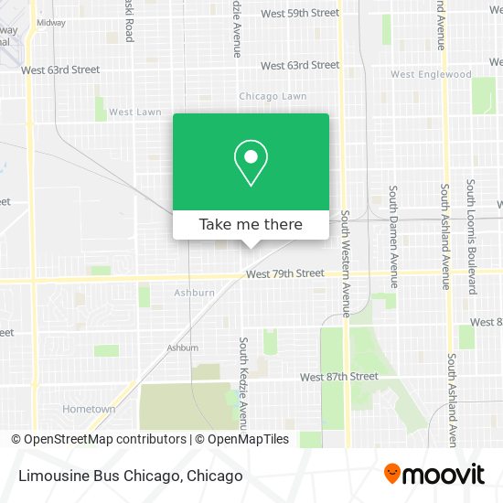 Mapa de Limousine Bus Chicago