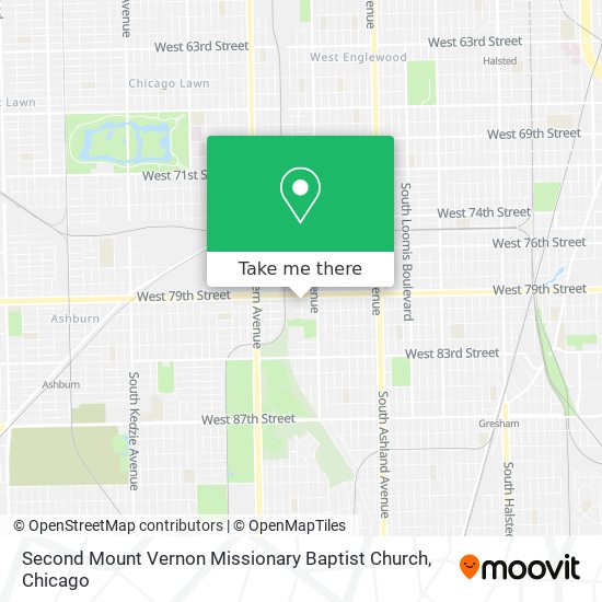 Second Mount Vernon Missionary Baptist Church map