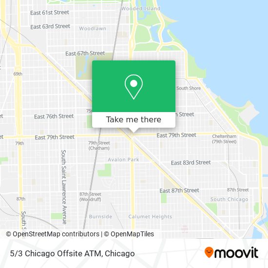 Mapa de 5/3 Chicago Offsite ATM