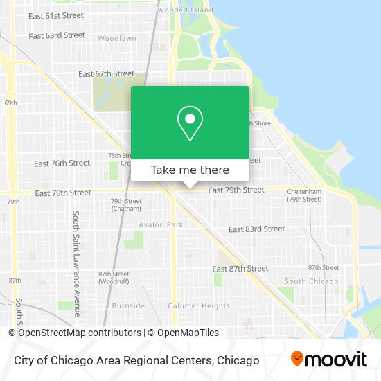 Mapa de City of Chicago Area Regional Centers