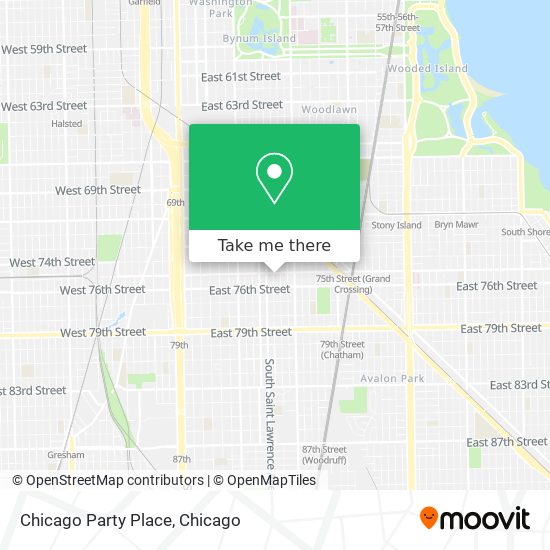 Chicago Party Place map