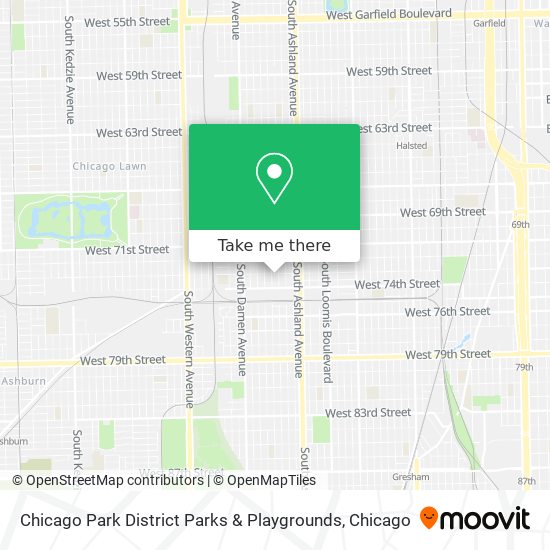 Chicago Park District Parks & Playgrounds map