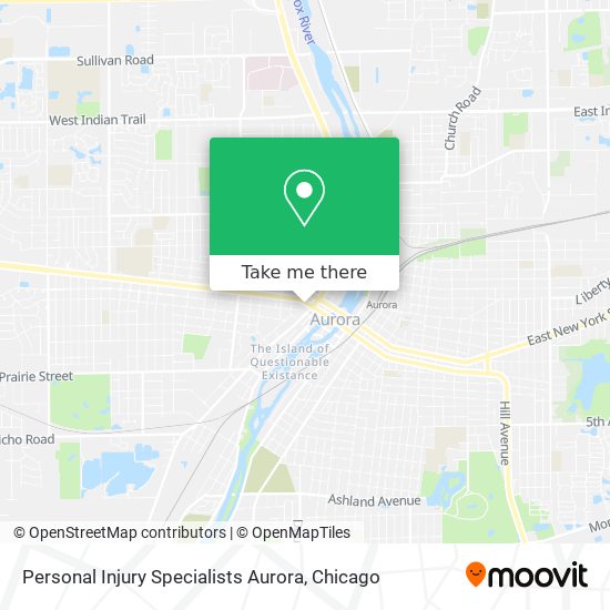 Personal Injury Specialists Aurora map