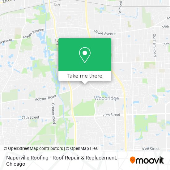 Naperville Roofing - Roof Repair & Replacement map