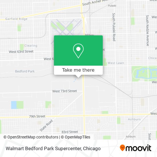 Walmart Bedford Park Supercenter map