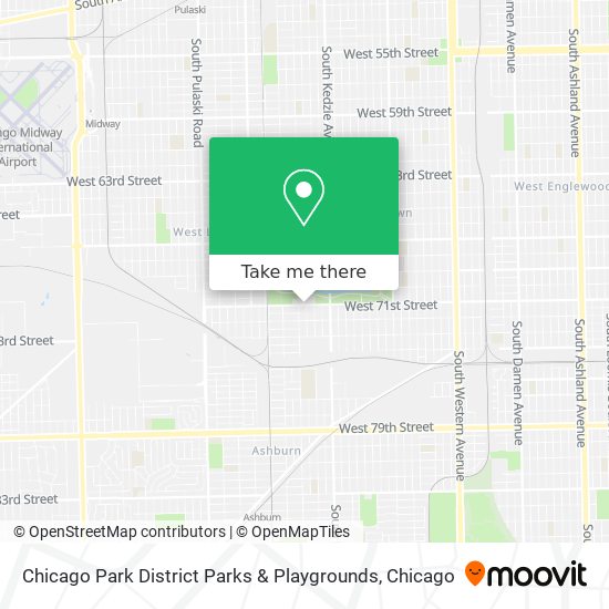 Mapa de Chicago Park District Parks & Playgrounds