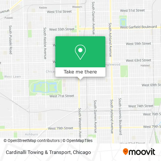 Cardinalli Towing & Transport map