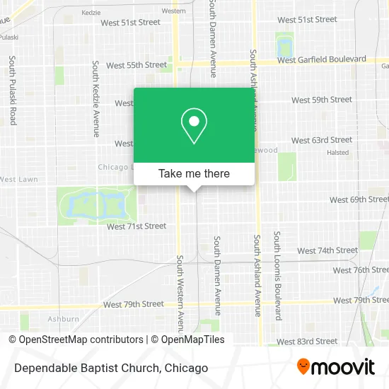 Dependable Baptist Church map