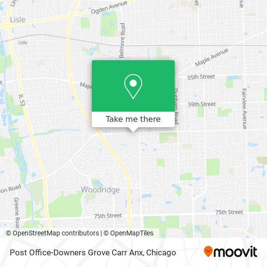 Mapa de Post Office-Downers Grove Carr Anx