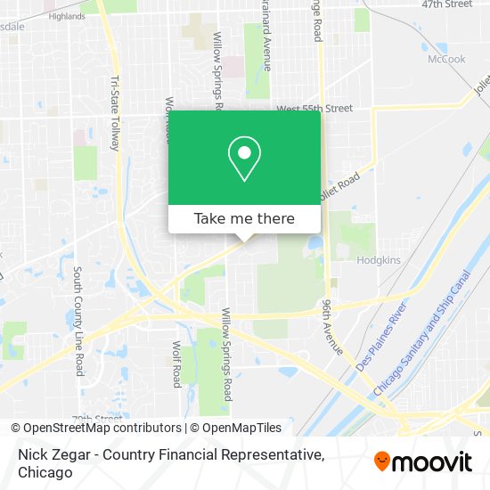 Mapa de Nick Zegar - Country Financial Representative