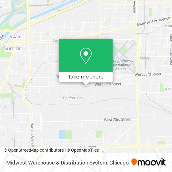 Mapa de Midwest Warehouse & Distribution System