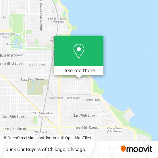 Junk Car Buyers of Chicago map