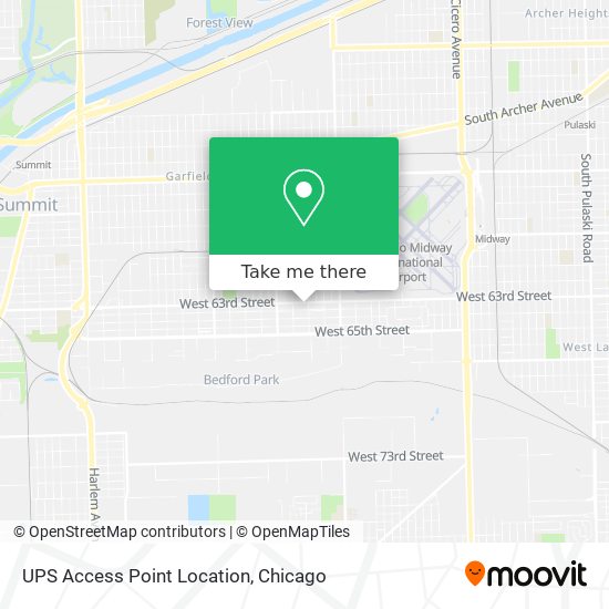 UPS Access Point Location map