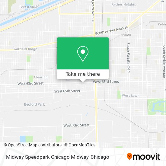 Mapa de Midway Speedpark Chicago Midway