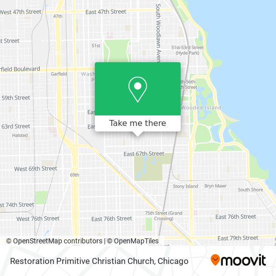 Restoration Primitive Christian Church map