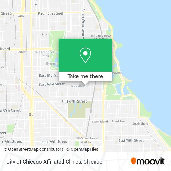 Mapa de City of Chicago Affiliated Clinics