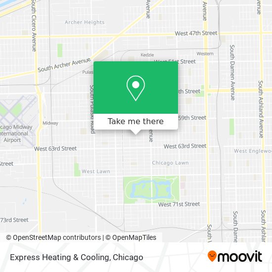 Express Heating & Cooling map