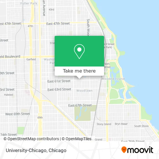 University-Chicago map