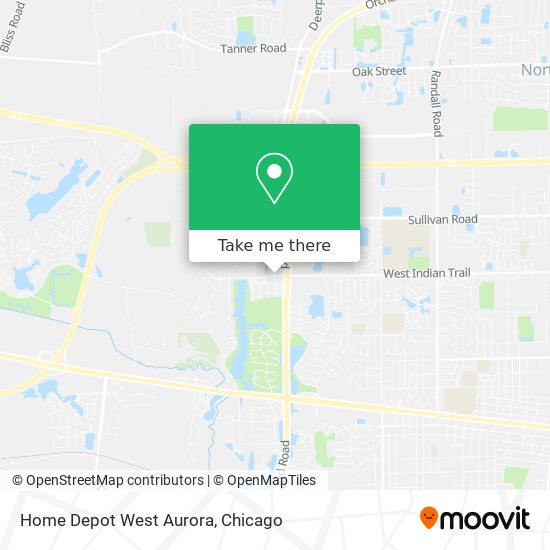 Home Depot West Aurora map