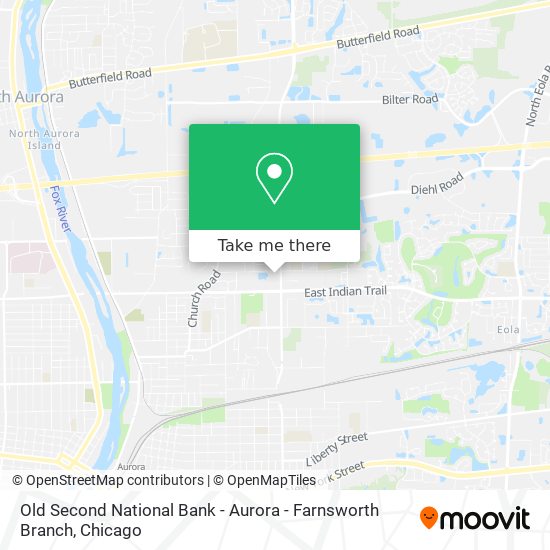 Old Second National Bank - Aurora - Farnsworth Branch map