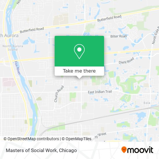 Masters of Social Work map