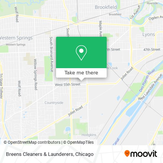 Breens Cleaners & Launderers map