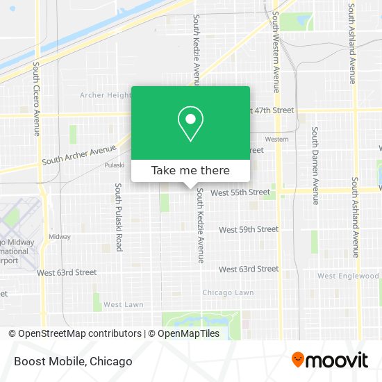 Mapa de Boost Mobile