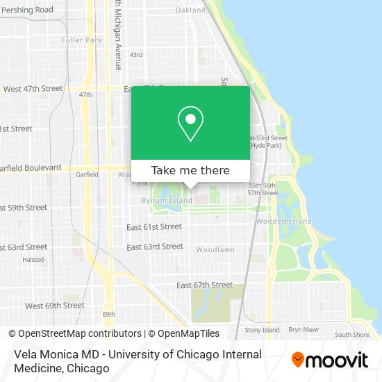 Vela Monica MD - University of Chicago Internal Medicine map