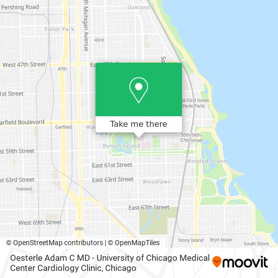 Oesterle Adam C MD - University of Chicago Medical Center Cardiology Clinic map