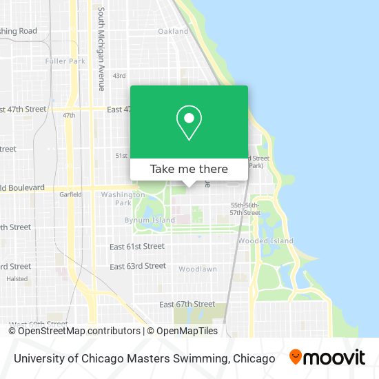 University of Chicago Masters Swimming map