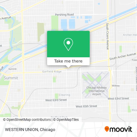 WESTERN UNION map